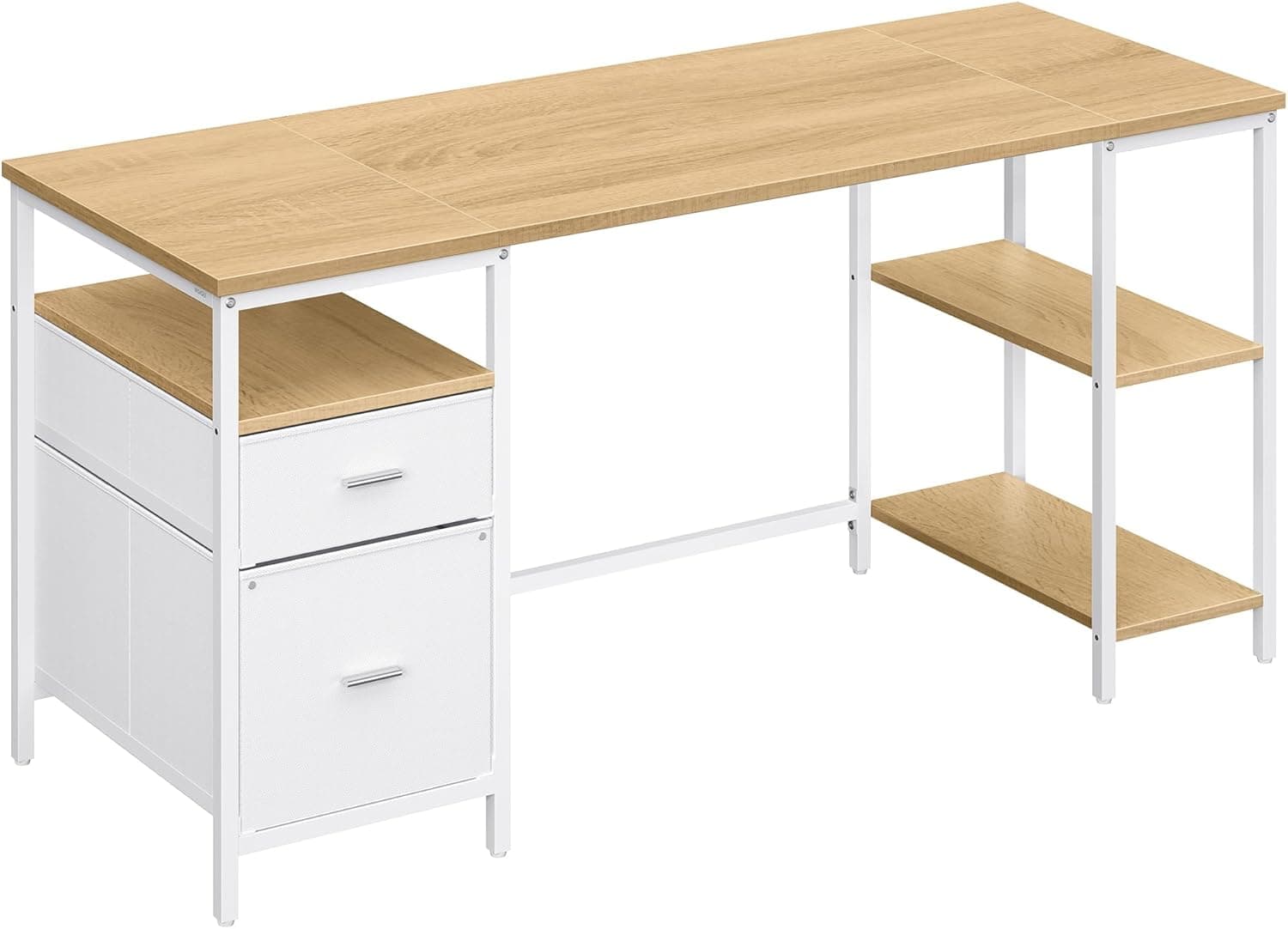 VASAGLE BARNET 160 × 60 cm dos cajones y tres estantes