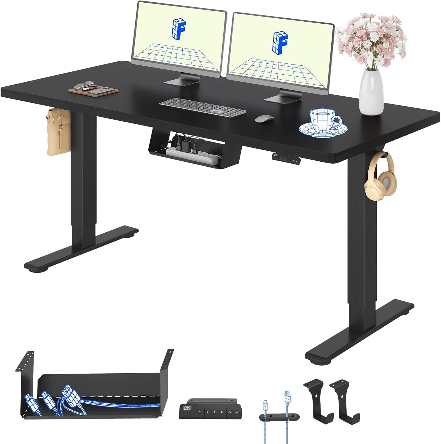 FLEXISPOT E1 Pro 160 × 80 cm tablero entero