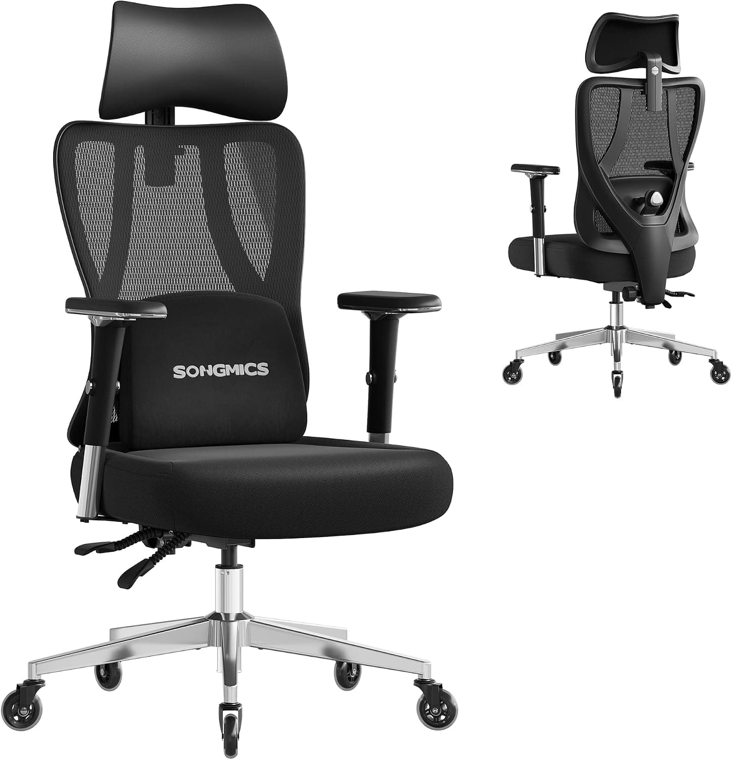 SONGMICS Ergonómica lumbar 2D y brazos 4D 150 kg